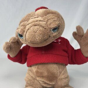 Universal Studios E.T. Extra Terrestrial Plush Doll Red Hoodie Stuffed Toy